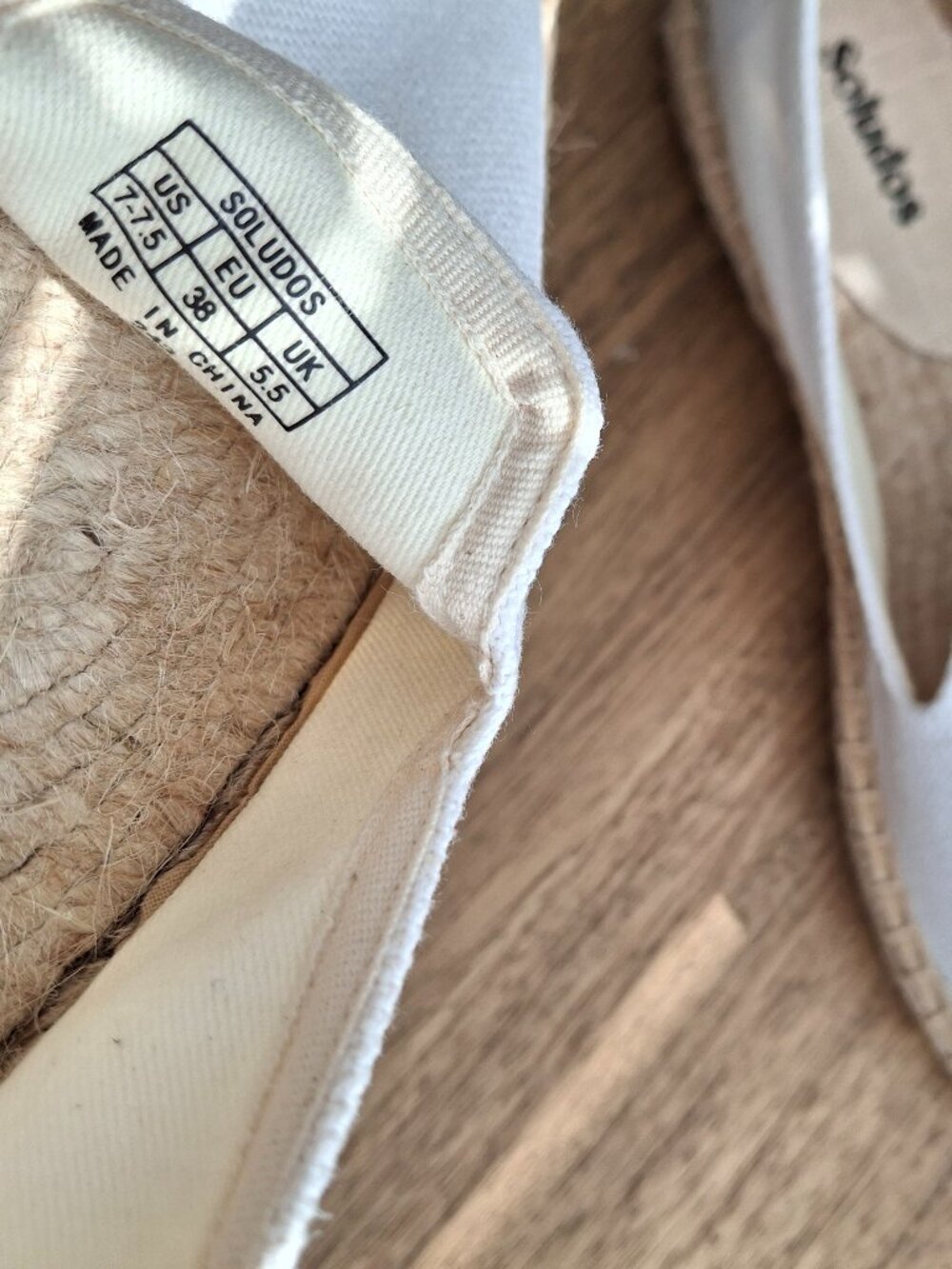 (New) Soludos – Smoking‎ Slipper Canvas Espadrilles (White) – Women's 7-7.5 - Picture 9 of 14